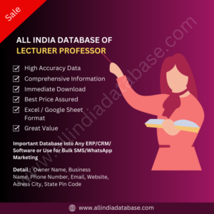 All India Database Of Lecturer/ Professor