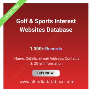 Golf & Sports Interest Websites Database – 1,000+ Records