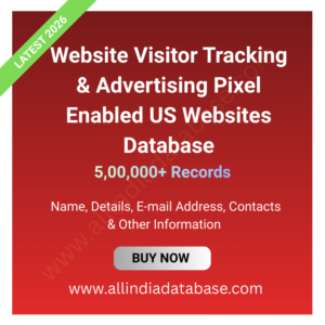 Website Visitor Tracking & Advertising Pixel Enabled US Websites Database – 5,00,000+ Records
