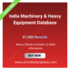 India Machinery & Heavy Equipment Database – 67,000 Records