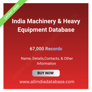India Machinery & Heavy Equipment Database – 67,000 Records
