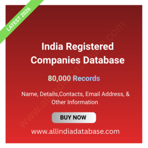 India Registered Companies Database – 80,000 Records