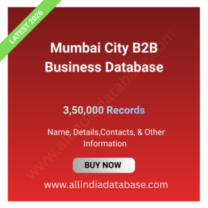 Mumbai City B2B Business Database – 350,000 Records