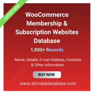 WooCommerce Membership & Subscription Websites Database – 1,000+ Records