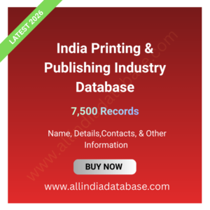 India Printing & Publishing Industry Database – 7,500 Records