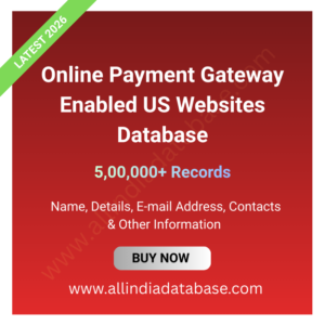 Online Payment Gateway Enabled US Websites Database – 5,00,000+ Records