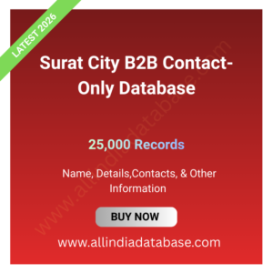 Surat City B2B Contact-Only Database – 25,000 Records