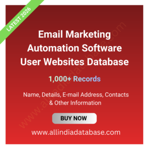 Email Marketing Automation Software User Websites Database – 1,000+ Records