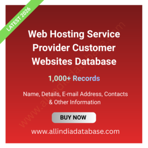 Web Hosting Service Provider Customer Websites Database – 1,000+ Records
