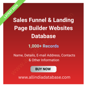 Sales Funnel & Landing Page Builder Websites Database – 1,000+ Records
