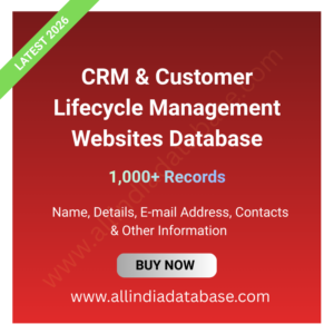 CRM & Customer Lifecycle Management Websites Database – 1,000+ Records