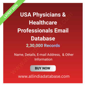 USA Physicians & Healthcare Professionals Email Database – 2,30,000 Records