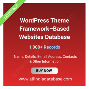 WordPress Theme Framework–Based Websites Database – 1,000+ Records